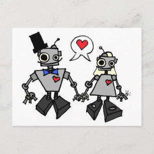Carte Postale robots mariages