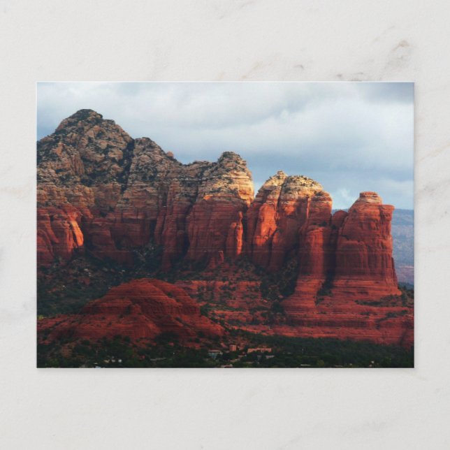 Carte Postale Roche à café nuageux à Sedona Arizona (Devant)