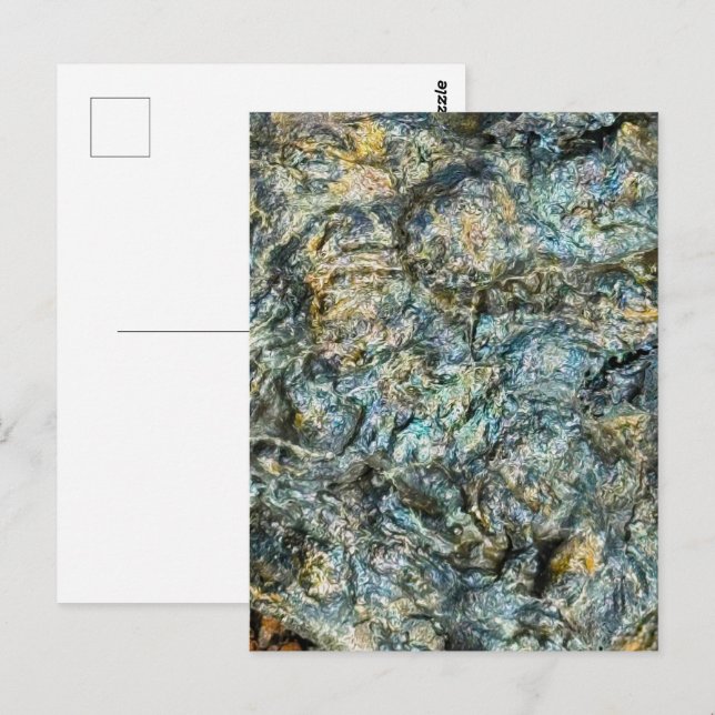 Carte Postale Rocher de lave de volcan (Devant / Derrière)