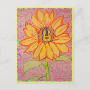 Carte Postale Rocher et rouleau de tournesol acoustique