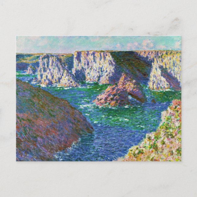 Carte Postale Rochers à Belle-Ile Claude Monet (Devant)