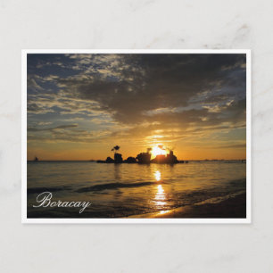 Carte Postale rochers de coucher de soleil boracay