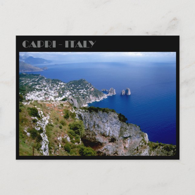 Carte Postale Rochers de Faraglioni et péninsule de Sorrente, Ca (Devant)