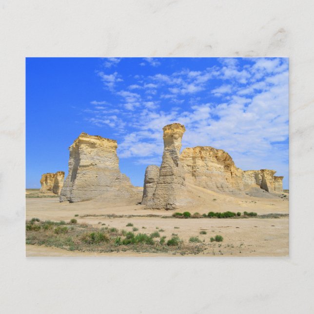 Carte Postale Rochers de monument dans le Kansas (Devant)