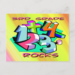 Carte Postale Roches de 3e année - Nombres