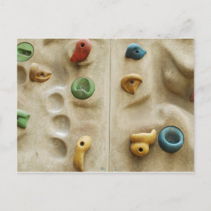 Carte Postale Roches de mur d'Escalades colorées