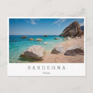 Carte Postale Roches sur la plage de Cala Mariolu en Sardaigne, 