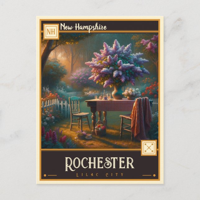 Carte Postale Rochester, New Hampshire | VINTAGE (Devant)