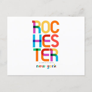 Carte Postale Rochester New York Mid Century, Pop Art,