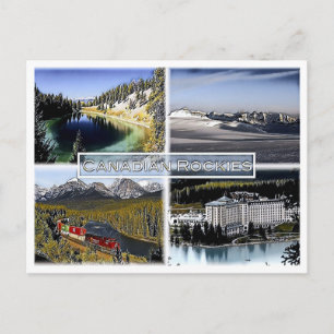 Carte Postale Rocheuses canadiennes - Canada - Mosaïque -