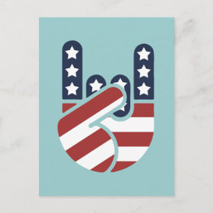 Carte Postale Rock Hand USA