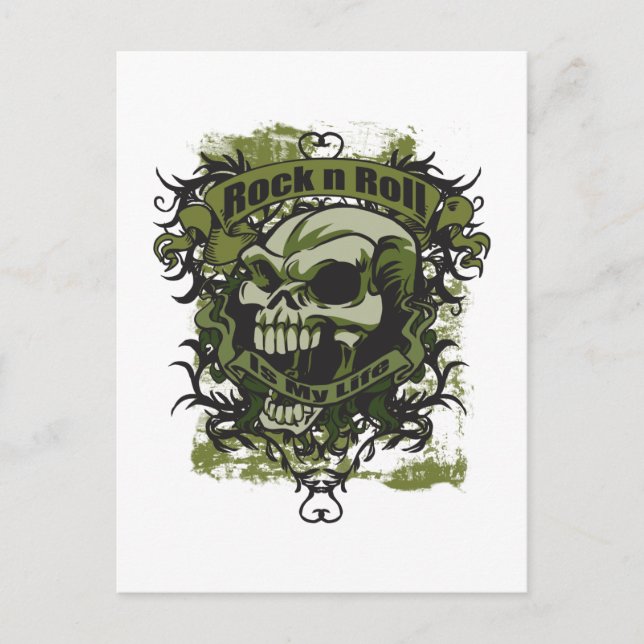 Carte Postale Rock n Roll est ma vie (Devant)