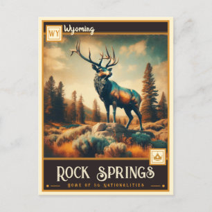 Carte Postale Rock Springs, Wyoming VINTAGE