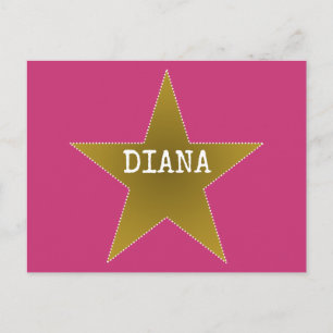 Carte Postale Rock Star Anniversaire Merci Postcard Pink Gold