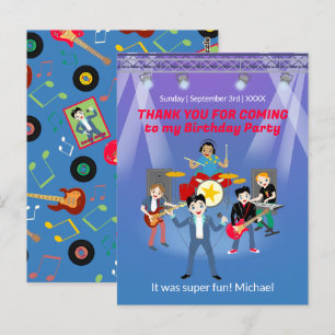 Carte Postale Rock Star Boys Band Anniversaire