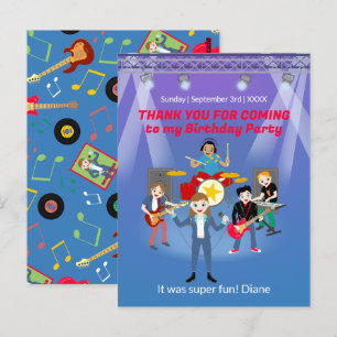 Carte Postale Rock Star Girl Band Anniversaire