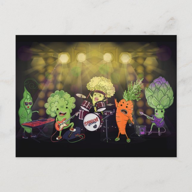 Carte Postale Rock Vegan Band (Devant)