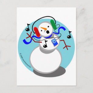 Carte Postale Rockin' Snowman