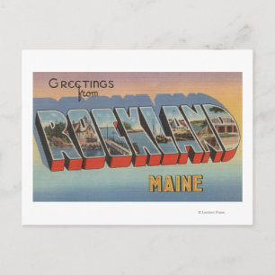 Carte Postale Rockland, Maine - Scènes de grandes lettres