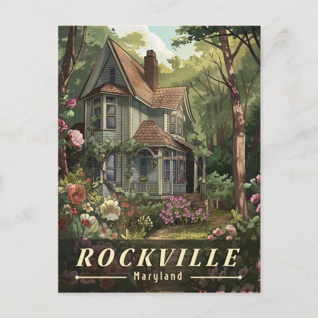 Carte Postale Rockville Retro - Un aperçu du charme du Maryland (Devant)