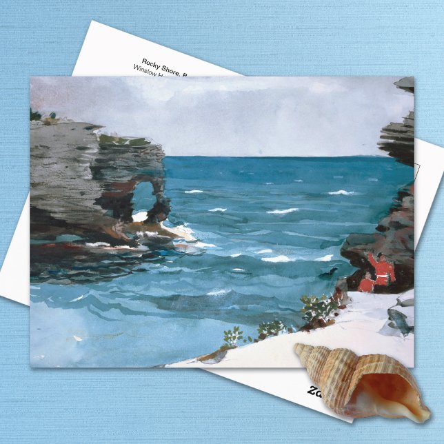 Carte Postale Rocky Shore Bermudes Winslow Homer (Créateur téléchargé)