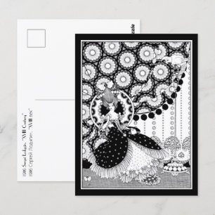 Carte Postale Rococo femme extravagante russe Art Nouveau