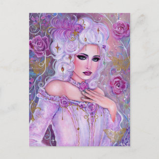 Carte Postale Rococo valentine fantasy art by Renee Lavoie
