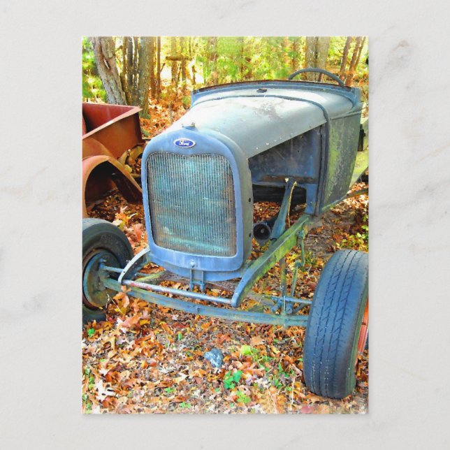 Carte Postale Rod chaud Junkyard rustique (Devant)