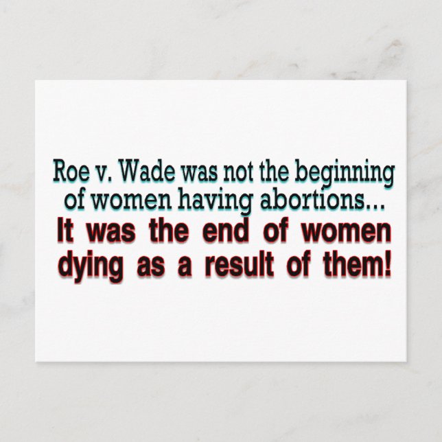 Carte Postale roe c. wade (Devant)