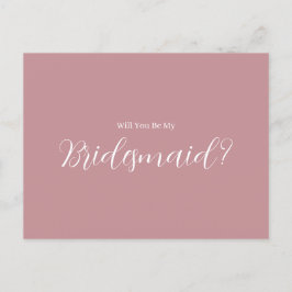 Carte Postale ROE Pink & White Simple Bridesmaid