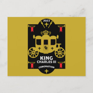 Carte Postale Roi Charles III Couronnement britannique 2023