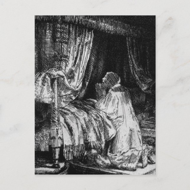 Carte Postale Roi David à la prière, 1652 (Devant)