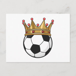 Carte Postale Roi de la Couronne de football