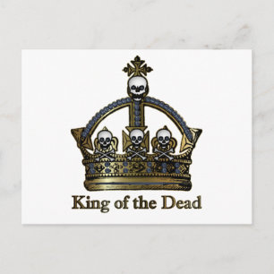 Carte Postale Roi de la Couronne du crâne mort