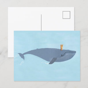 Carte Postale Roi de la mer - Illustration de la couronne de bal