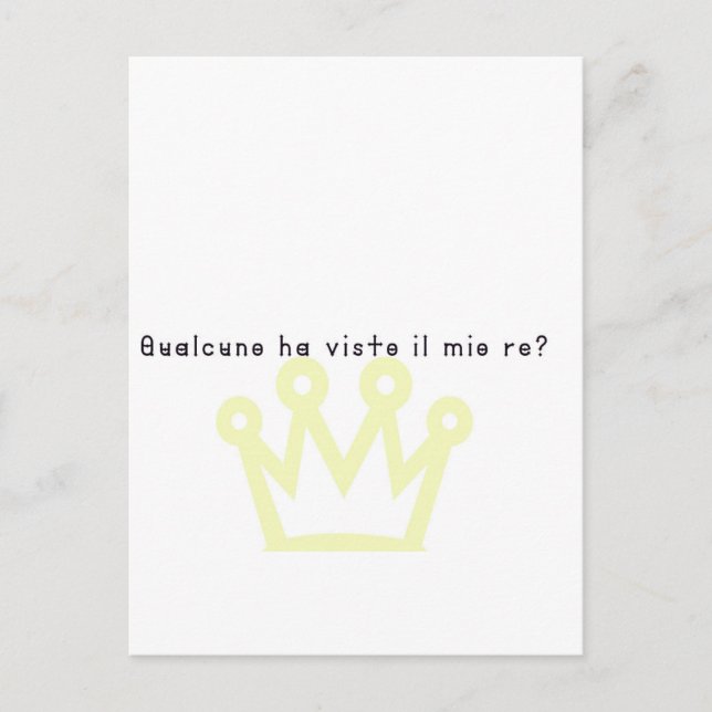 Carte Postale Roi d'Italie (Devant)