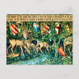 Carte Postale Roi médiéval Arthur William Morris