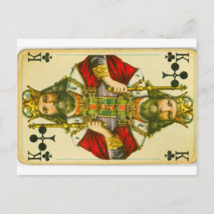 Carte Postale Roi victorien des Clubs
