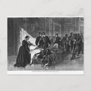 Carte Postale Roi Wilhelm Je visite l'hôpital