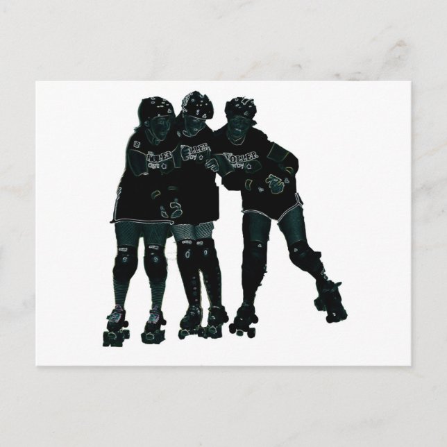 Carte Postale Roller Derby Girls (Devant)