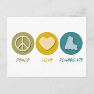 Carte Postale Rollerblade Peace Love