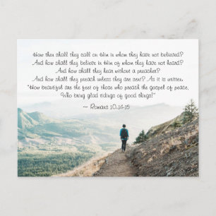 Carte Postale Romains 10:14-15 Alors comment ils l'appelleront