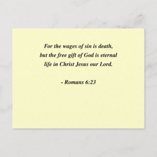 CARTE POSTALE ROMAINS 6:23