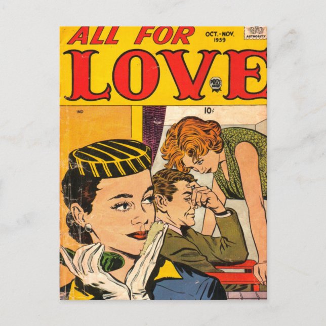 Carte Postale Romance Vintage (Devant)