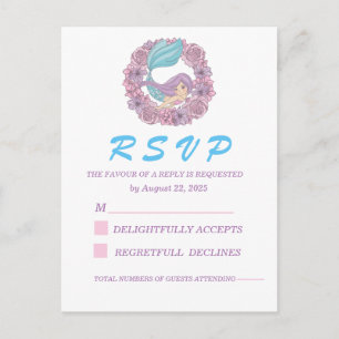Carte Postale Romantic Fairy Tale Mermaid RSVP