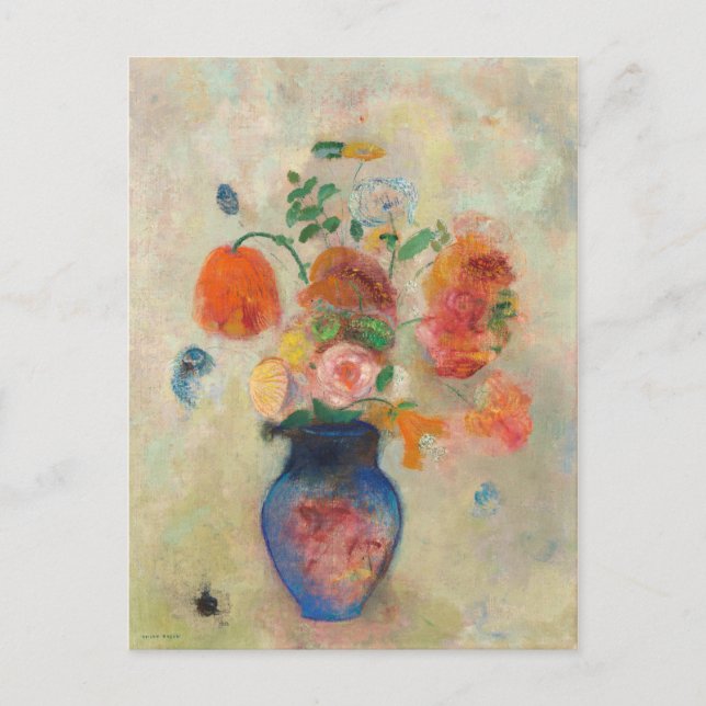 Carte Postale Romantic Flower Vase - Odilon Redon (Devant)