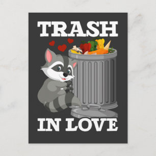 Carte Postale Romantique Amoureux des animaux de déchets Funny R
