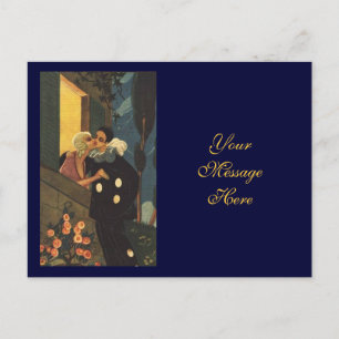Carte Postale Romantique Clown Kissing Lover