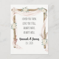 Romantique Je t'aime Anniversaire Boho Aquarelle