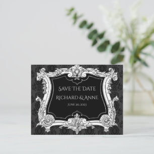 Carte Postale Romantique, Mariage élégant français encadré